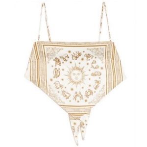 Danielle Bernstein Astro Print Handkerchief Top